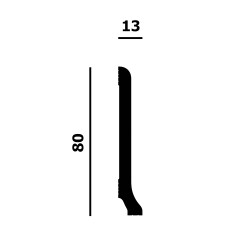 Плинтус под покраску Перфект Плюс P223 2000×80×13