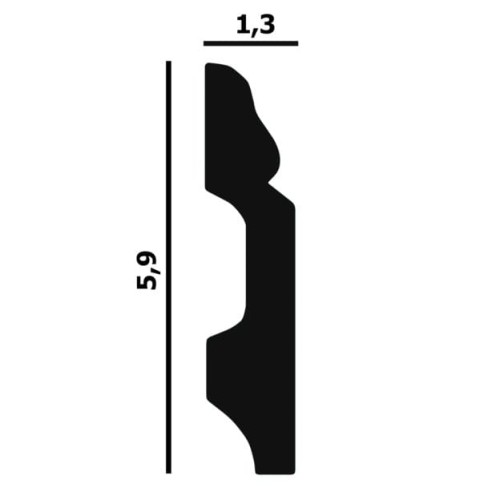 Плинтус под покраску Перфект Плюс P27 2000×59×13 Плинтус под покраску Перфект Плюс P27 2000×59×13