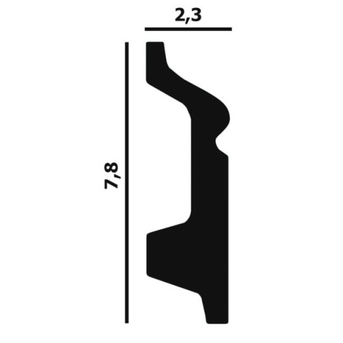 Плинтус под покраску Перфект Плюс P40 2000×78×23 Плинтус под покраску Перфект Плюс P40 2000×78×23
