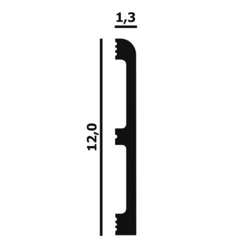 Плинтус под покраску Перфект Плюс P68 2000×120×13 Плинтус под покраску Перфект Плюс P68 2000×120×13