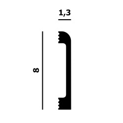 Плинтус под покраску Перфект Плюс P83 2000×80×13