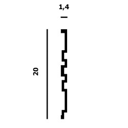 Стеновая панель под покраску Перфект Плюс P167 2000×200×14