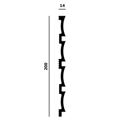 Стеновая панель под покраску Перфект Плюс P186 2000×200×14