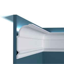 Потолочный плинтус под покраску Перфект Плюс P193 с подсветкой 2000×80×200