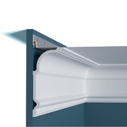 Потолочный плинтус под покраску Перфект Плюс P193 с подсветкой 2000×80×200