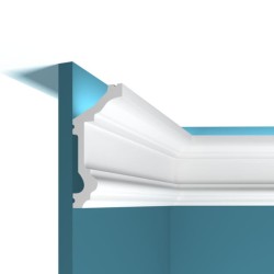Потолочный плинтус под покраску Перфект Плюс P91 с подсветкой 2000×55×120