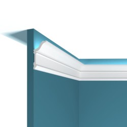 Потолочный плинтус под покраску Перфект Плюс P93 с подсветкой 2000×32×60