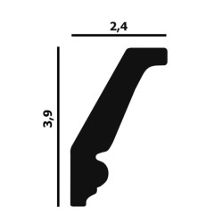 Потолочный плинтус под покраску Перфект Плюс P24 2000×24×39
