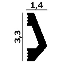 Молдинг под покраску Перфект Плюс P137 2000×33×14