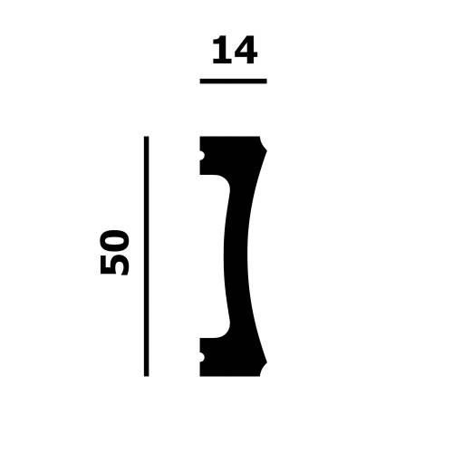 Молдинг под покраску Перфект Плюс P216 2800×50×14 Молдинг под покраску Перфект Плюс P216 2800×50×14