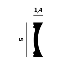 Финишный молдинг под покраску Перфект Плюс P238 2000×50×14