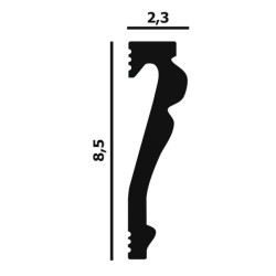Молдинг под покраску Перфект Плюс P85 2000×85×23