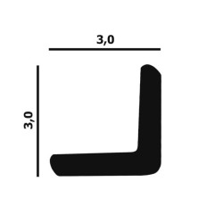 Молдинг угловой под покраску Перфект Плюс P20 2000×30×30