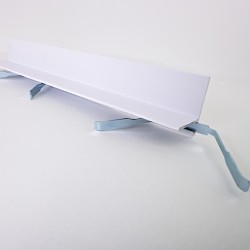 Микроплинтус алюминиевый TeckWood L-20 Белый Муар RAL 9016 2000×21×16
