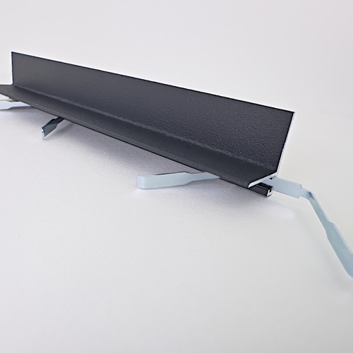 Микроплинтус алюминиевый TeckWood L-20 Черный Муар RAL 9005 2000×21×16