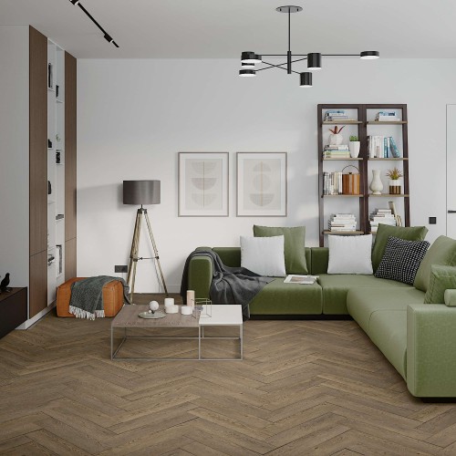 Кварцвиниловый SPC ламинат Damy Floor London Ноттингем 0030-6L венгерская елка 615×123×4,2
