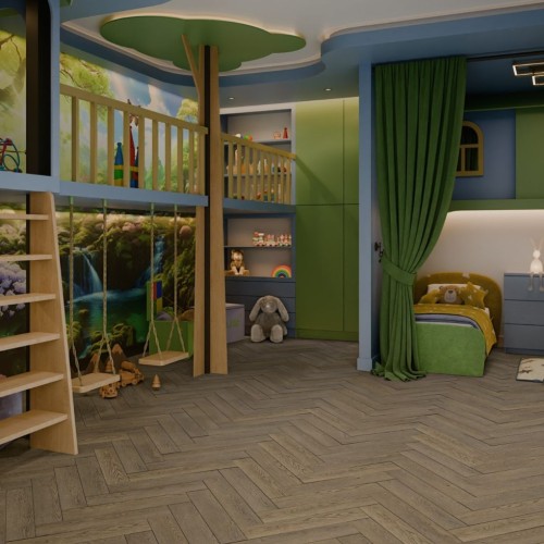 Кварцвиниловый SPC ламинат Damy Floor London Ноттингем 0030-6L венгерская елка 615×123×4,2