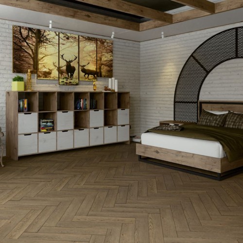 Кварцвиниловый SPC ламинат Damy Floor London Ноттингем 0030-6L венгерская елка 615×123×4,2