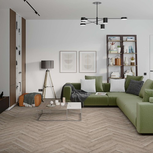 Кварцвиниловый SPC ламинат Damy Floor London Ливерпуль 0137 венгерская елка 615×123×4,2
