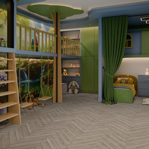 Кварцвиниловый SPC ламинат Damy Floor London Ливерпуль 0137 венгерская елка 615×123×4,2