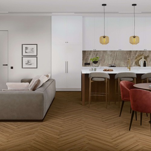 Кварцвиниловая плитка Damy Floor клеевая London LVT Лидс 5246-10-LVT венгерская елка 590×118×2,5