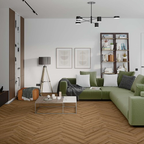 Кварцвиниловая плитка Damy Floor клеевая London LVT Лидс 5246-10-LVT венгерская елка 590×118×2,5