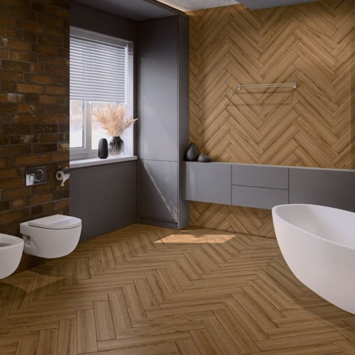 Кварцвиниловая плитка Damy Floor клеевая London LVT Лидс 5246-10-LVT венгерская елка 590×118×2,5
