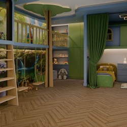 Кварцвиниловый SPC ламинат Damy Floor London Лидс Leeds 5246-10 венгерская елка 615×123×4