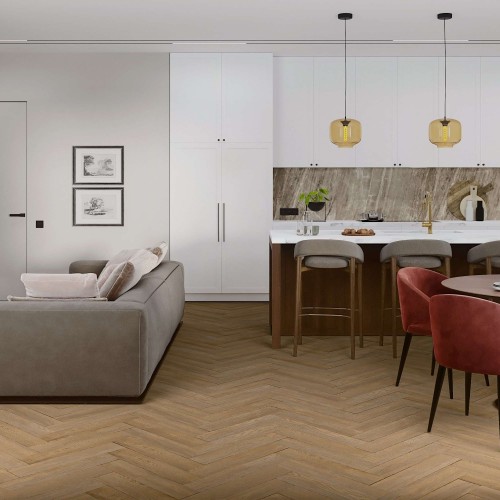 Кварцвиниловый SPC ламинат Damy Floor London Брайтон 5248-8 венгерская елка 615×123×4,2