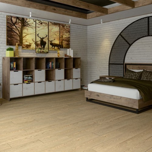 Кварцвиниловый SPC ламинат Damy Floor Family Дуб Латте 0030-2 1220×180×4