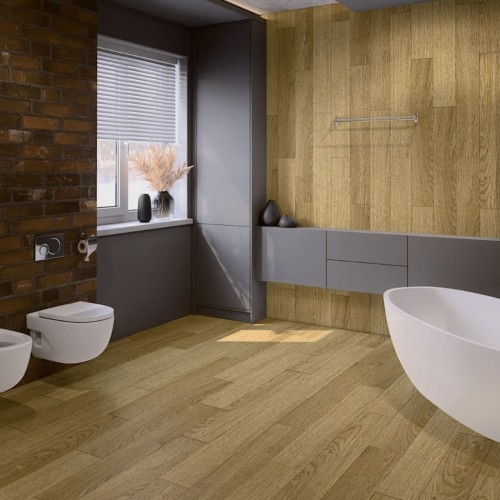 Кварцвиниловый SPC ламинат Damy Floor Family Дуб Золотой 190902EL-07F 1220×180×4