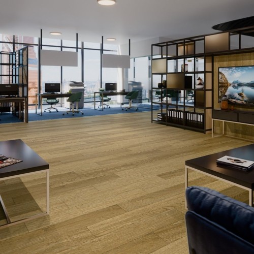 Кварцвиниловый SPC ламинат Damy Floor Family Дуб Золотой 190902EL-07F 1220×180×4