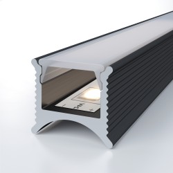 Профиль алюминиевый теневой разделительный Decaro D007A Black черный 3000×12,5×15