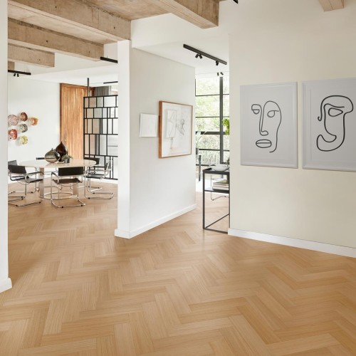 Паркетная доска Kahrs Life Authentic Herringbone Oak Chamomille Right LTCLRW5001R-121 Calm венгерская елка 593×121×10