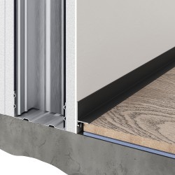 Микроплинтус алюминиевый Decaro ML15A Black 2000×26×15