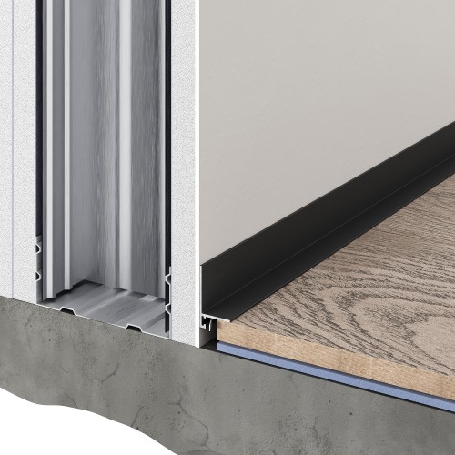 Микроплинтус алюминиевый Decaro ML15A Black 2000×26×15 Микроплинтус алюминиевый Decaro ML15A Black 2000×26×15