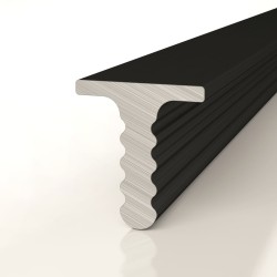 Профиль алюминиевый теневой разделительный Decaro D009.3A Black черный 3000×7×7,5