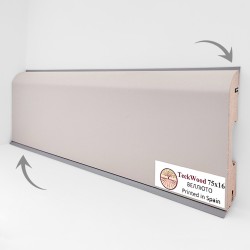 Уплотнитель для плинтуса МДФ TeckWood Янтарный RAL 8003, 9 м
