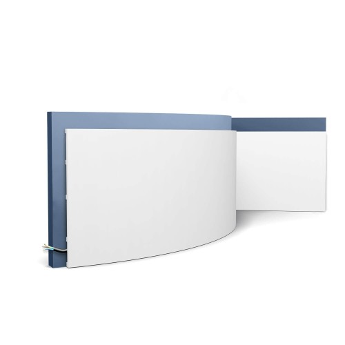 Плинтус полиуретановый под покраску гибкий Orac Decor Square SX207F 2000×250×13