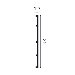 Плинтус полиуретановый под покраску гибкий Orac Decor Square SX207F 2000×250×13
