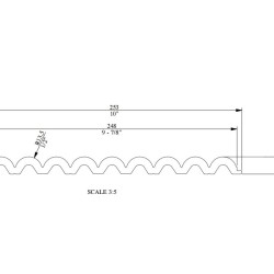 Стеновая панель под покраску Orac Decor Flute XL WX218 2600×253×17,3