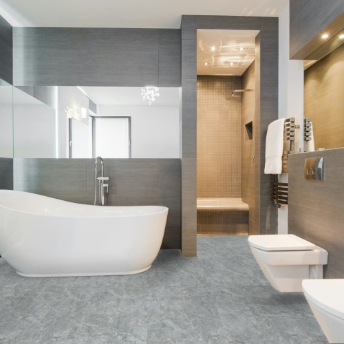Кварцвиниловая плитка Fargo клеевая Stone LVT Травертин Арктический 48116-01 606×303×2,5