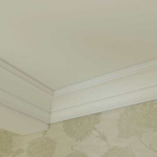 Потолочный плинтус под покраску Cosca Decor KX005 2000×69×71