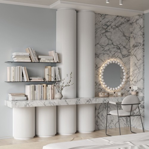 Потолочный плинтус под покраску Cosca Decor KX008 2000×49×49