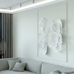 Потолочный плинтус под покраску Cosca Decor KX025 с подсветкой 2000×89×109