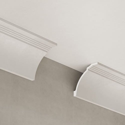 Потолочный плинтус под покраску Cosca Decor KX064 2000×80×84