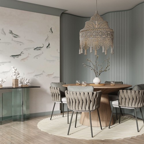 Потолочный плинтус под покраску Cosca Decor KX070 2000×150×150