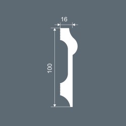Плинтус под покраску Cosca Decor Экополимер PX043 2000×100×16