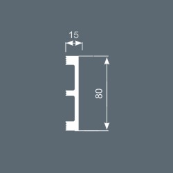Плинтус под покраску Cosca Decor Экополимер PX048 2000×80×15
