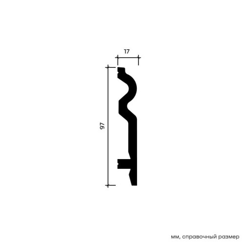 Плинтус под покраску Европласт 6.53.109 2000×97×17 Плинтус под покраску Европласт 6.53.109 2000×97×17